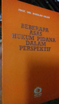 Beberapa Asas Hukum Pidana Dalam Perspektif