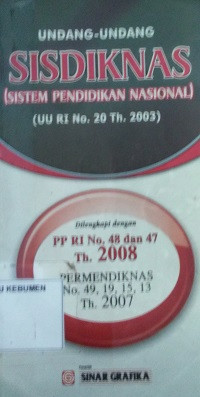Image of Undang-Undang Sistem Pendidikan Nasional