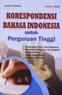 Image of Korespondensi Bahasa Indonesia untuk Perguruan Tinggi