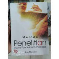 Image of Metode Penelitian : Suatu Pendekatan Proposal